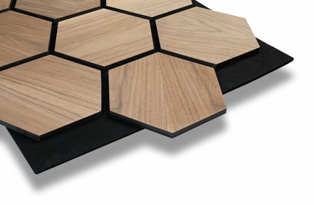 Panneaux acoustique lambris hexagone